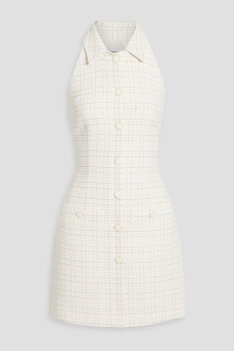 veronica beard - roxanne cotton-tweed mini dress - white - us 8