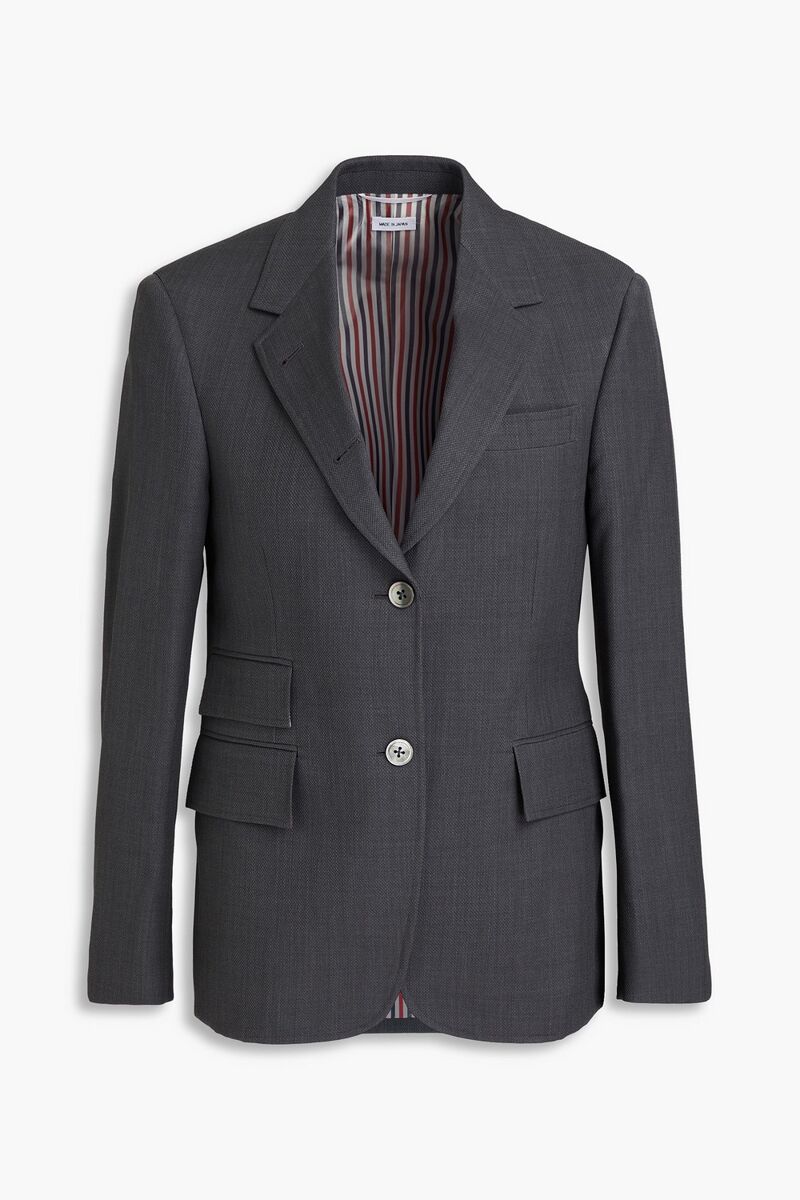Thom Browne - Wool-piqué blazer - Gray - IT 42