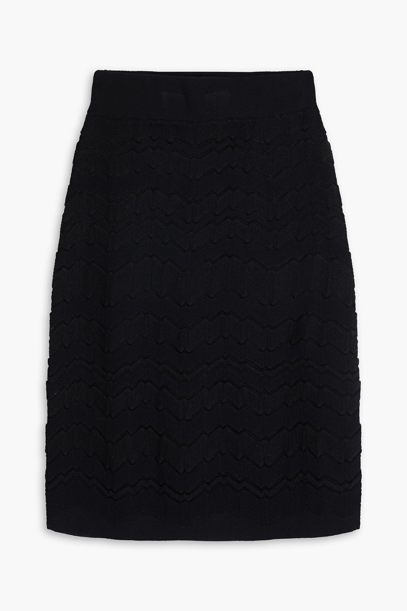 missoni - crochet-knit mini skirt - black - s