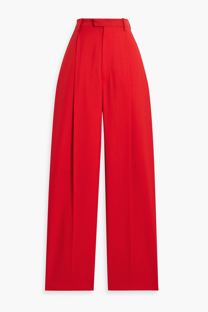 marni - grain de poudre wool straight-leg pants - red - it 38