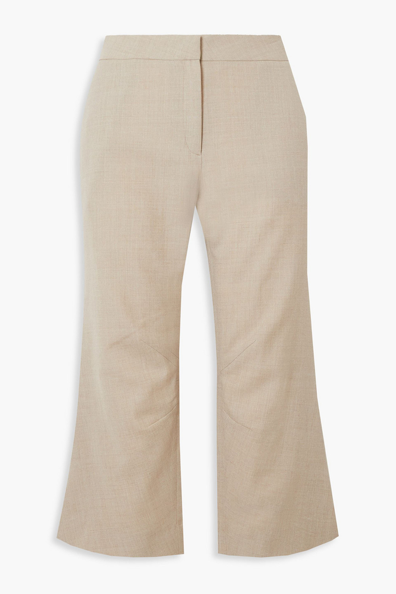 Ioannes - Racing woven kick-flare pants - Neutral - FR 36