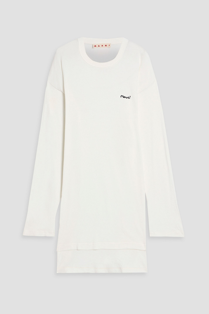 marni - embroidered cotton-blend sweater - white - it 38