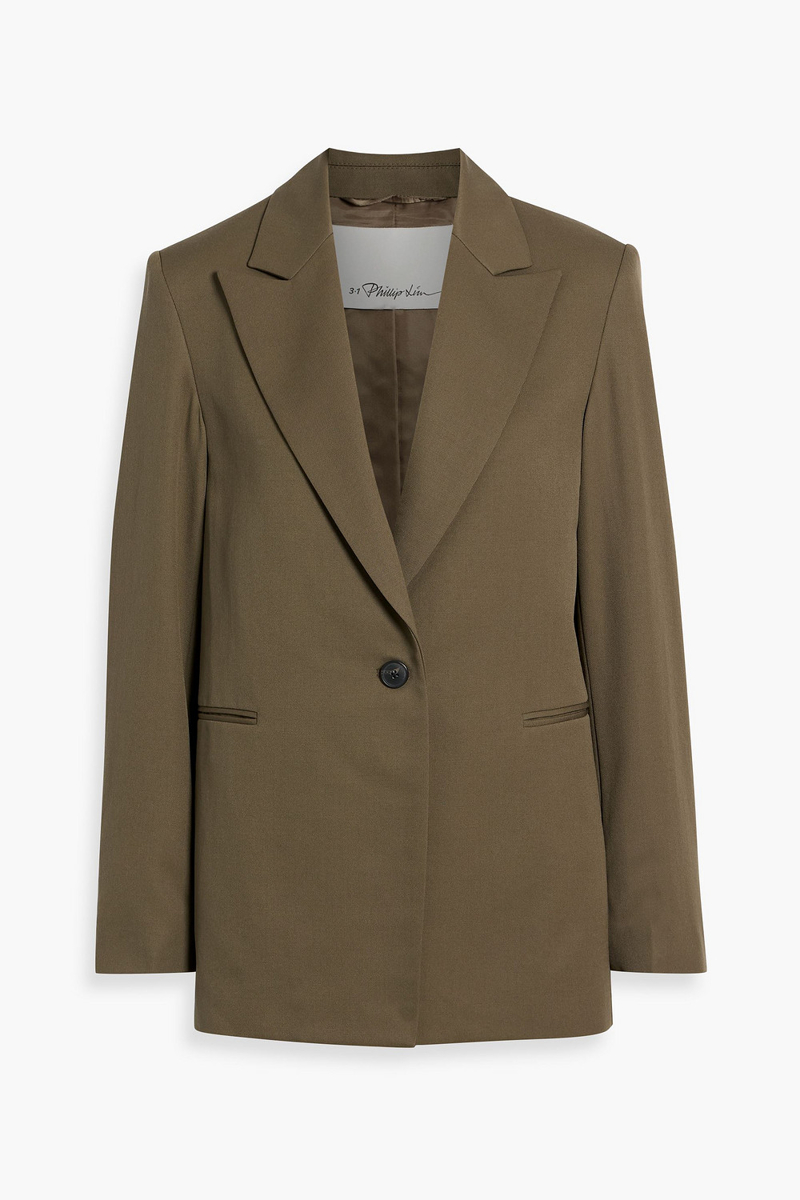 3.1 phillip lim - wool-twill blazer - green - us 0