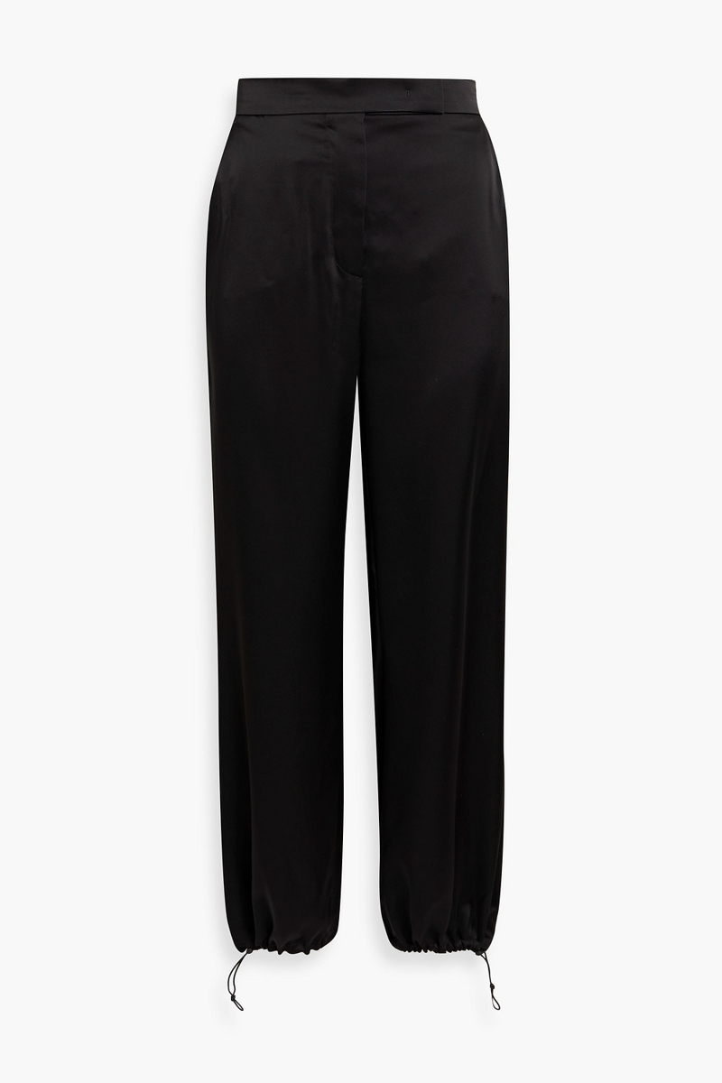 max mara - tay satin tapered pants - black - it 42