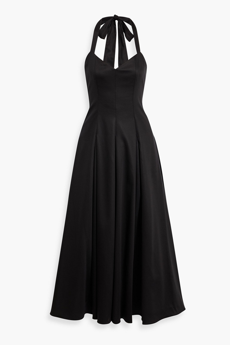 alice olivia - isabelle crepe maxi dress - black - us 8