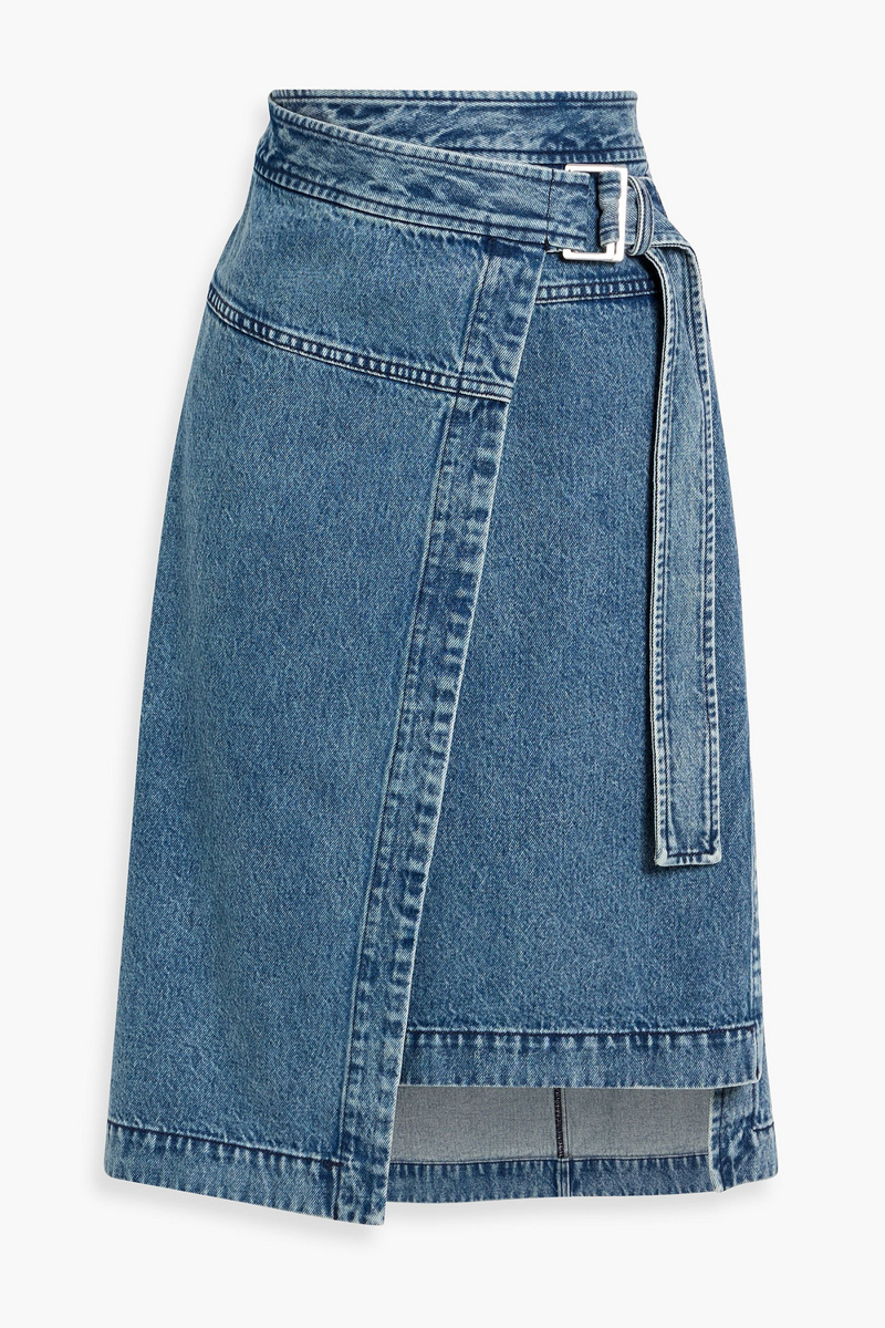 3.1 phillip lim - asymmetric denim wrap skirt - blue - us 00