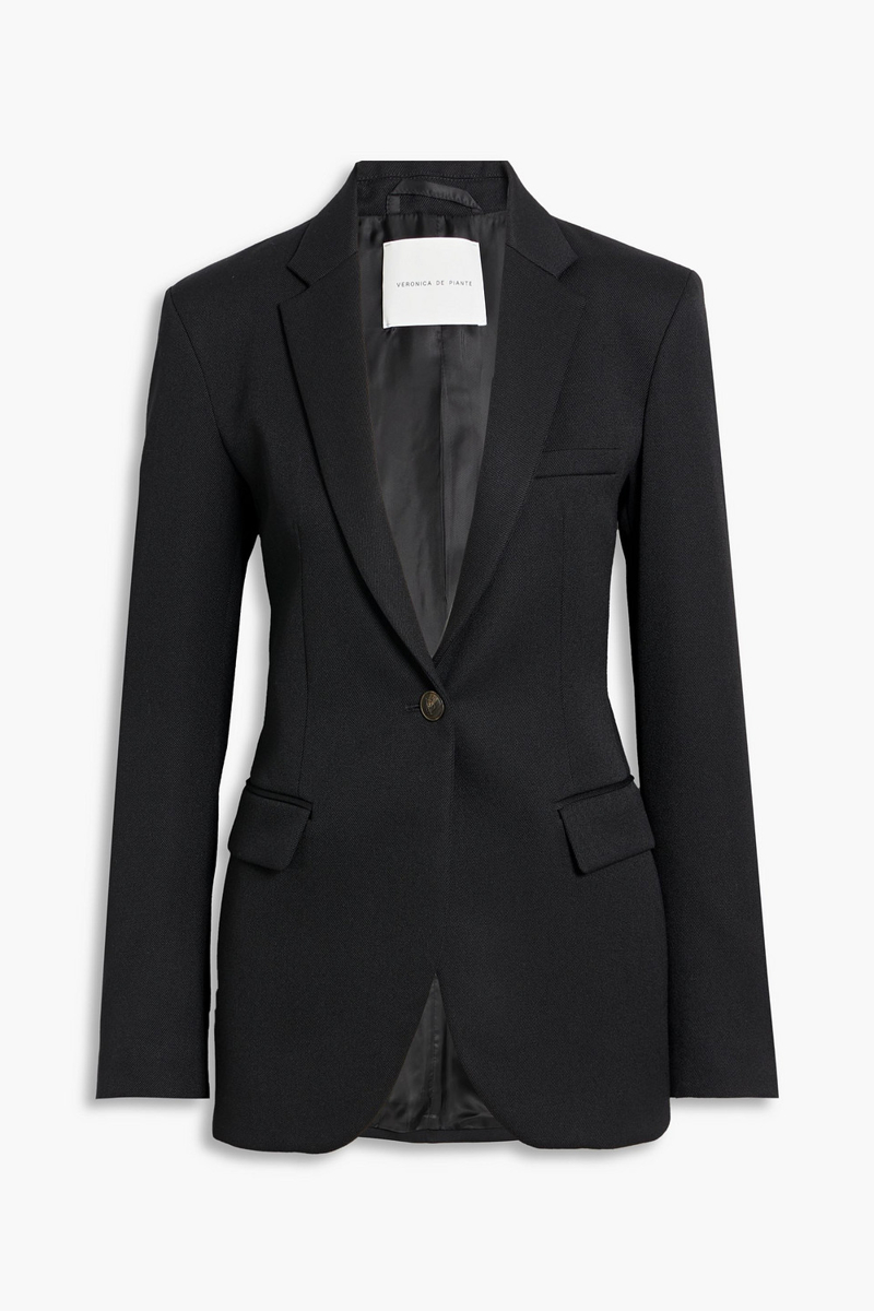 veronica de piante - astrid wool-twill blazer - black - it 38