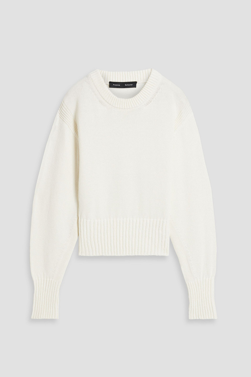 proenza schouler - cotton-blend sweater - white - xl