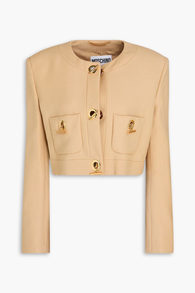 Moschino - Cropped grain de poudre jacket - Neutral - IT 38