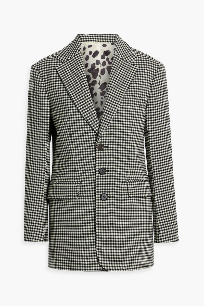 Marni - Checked wool-blend blazer - Black - IT 48