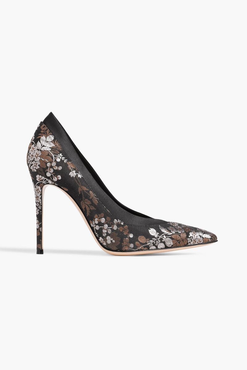 Gianvito Rossi - Kimono brocade pumps - Black - EU 40.5
