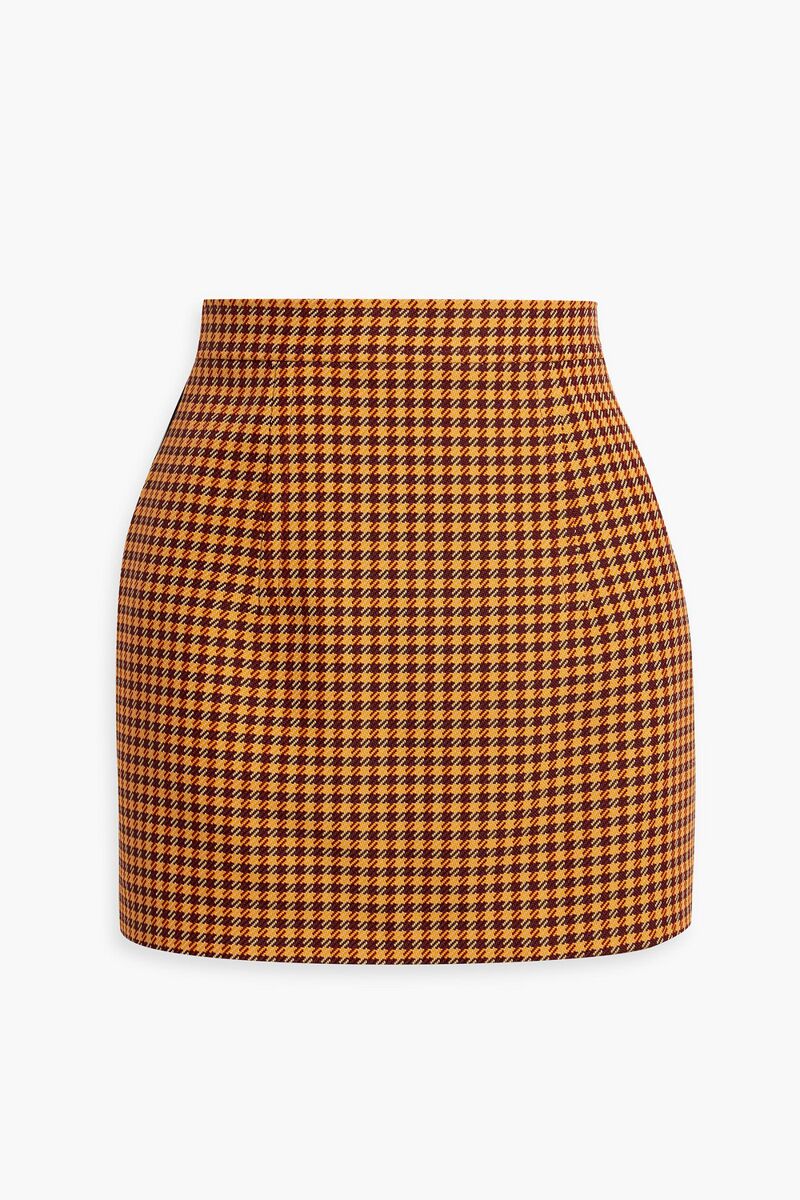 Marni - Houndstooth tweed mini skirt - Orange - IT 44