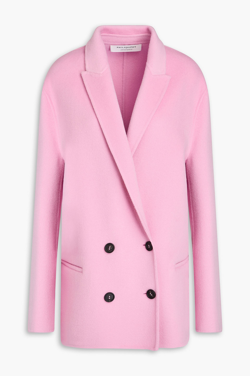 philosophy di lorenzo serafini - double-breasted wool-felt blazer - pink - it 36