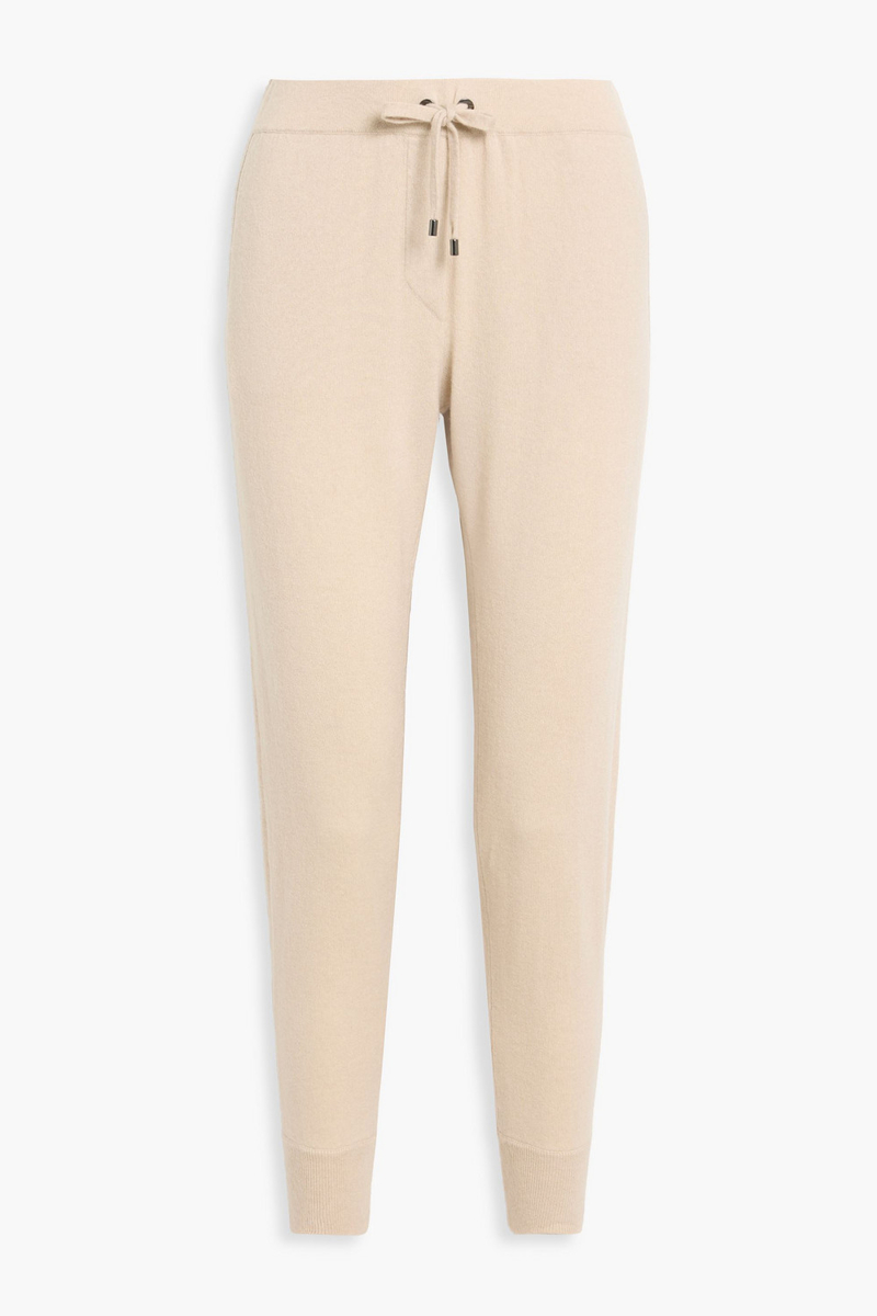 brunello cucinelli - bead-embellished cashmere track pants - neutral - s