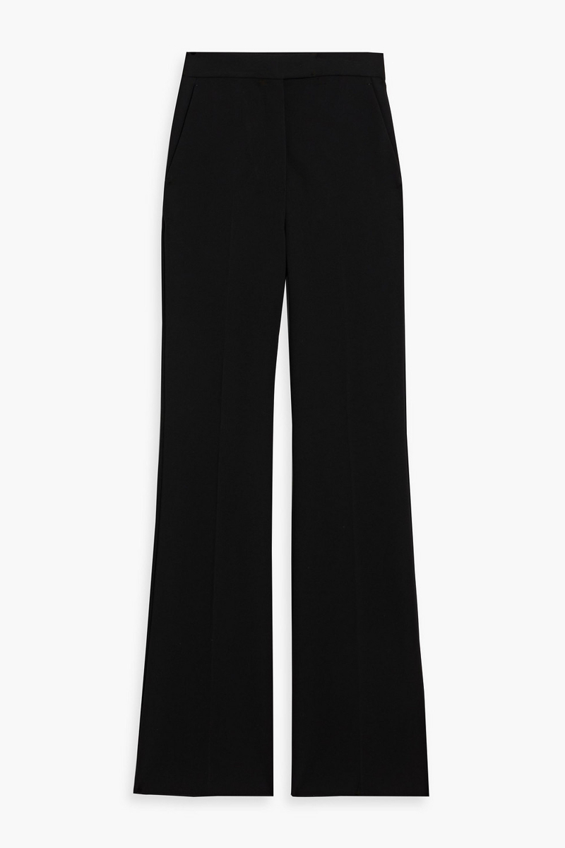 max mara - norcia stretch-cady flared pants - black - it 38