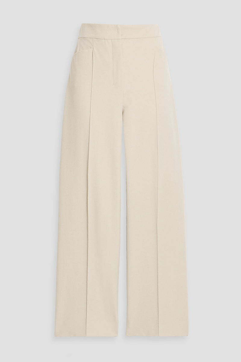 max mara - zemira cotton-blend twill straight-leg pants - white - it 36