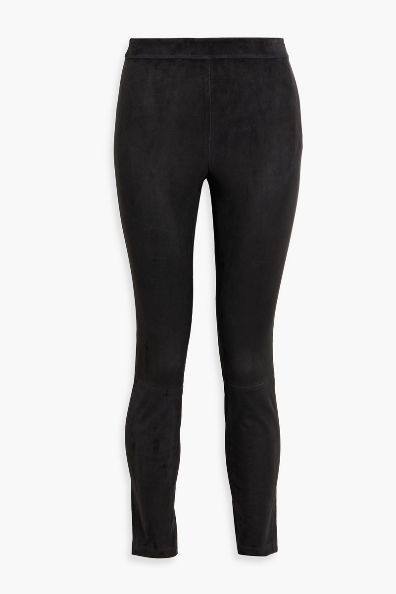 theory - adbelle suede leggings - black - us 10