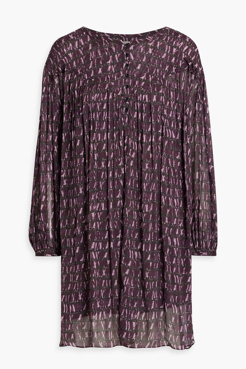 Marant Étoile - Silorion tie-dyed crepon mini dress - Purple - FR 38