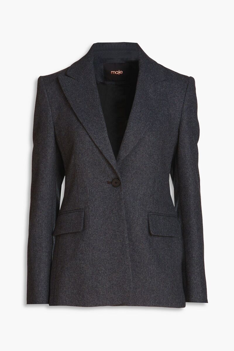 Maje - Wool-blend blazer - Gray - FR 42
