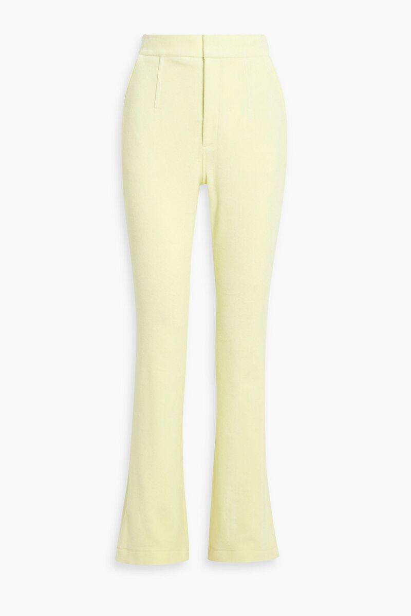 Alexander Wang - Cotton-blend chenille bootcut pants - Yellow - US 0