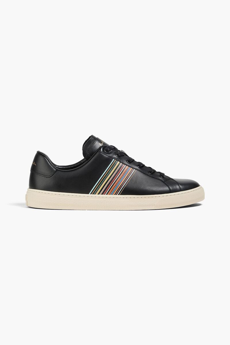 Paul Smith - Striped leather sneakers - Black - UK 7
