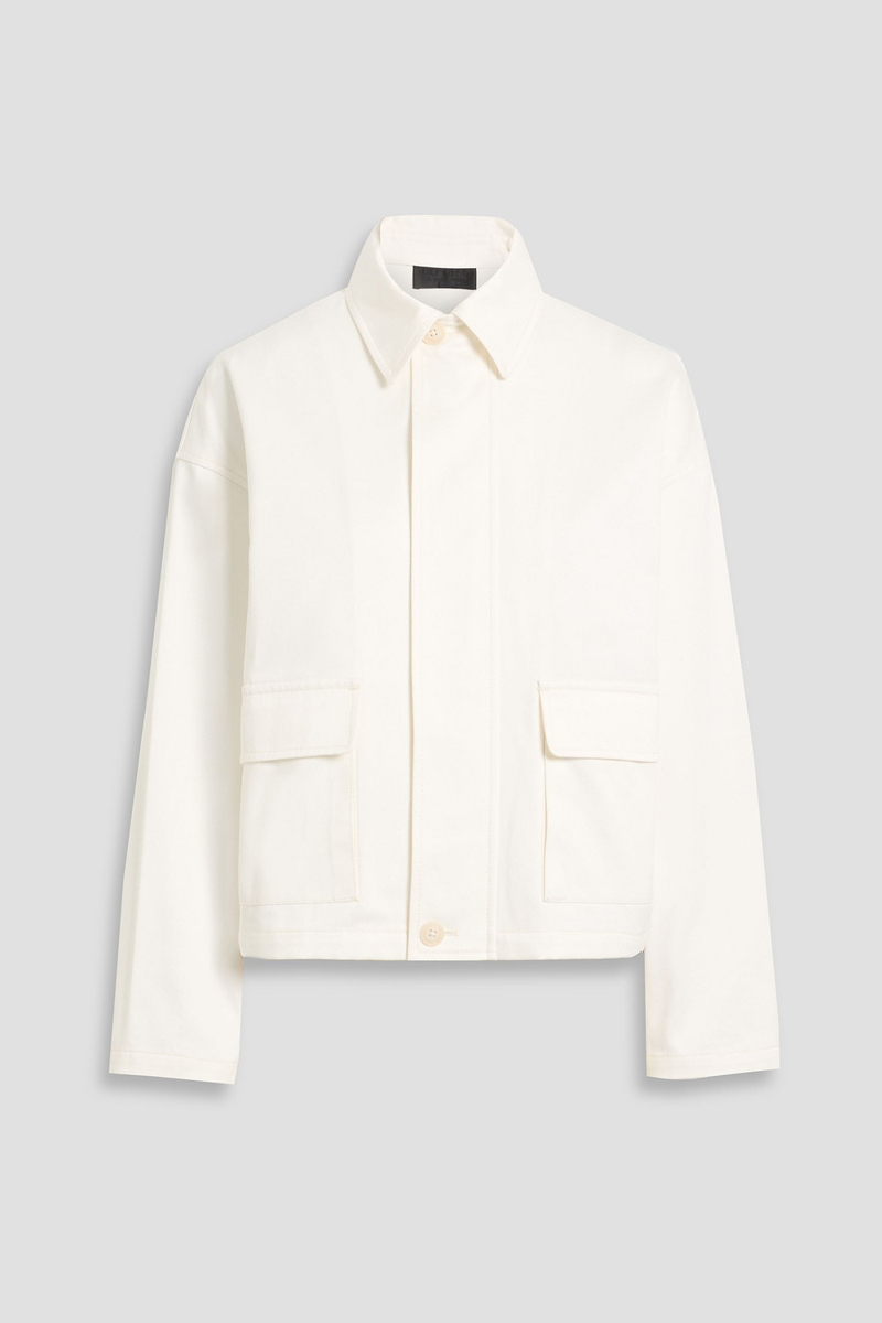 nili lotan - lio cotton-twill jacket - white - s