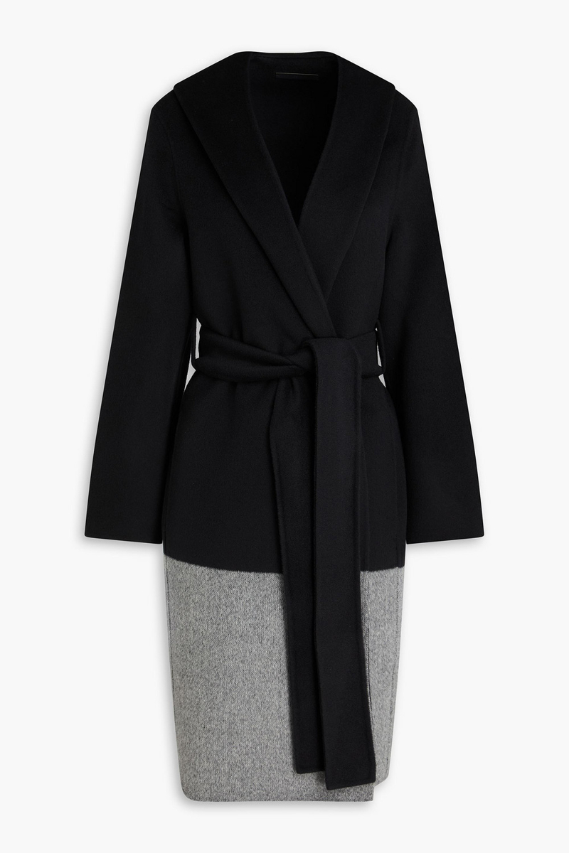 joseph - aga reversible wool-felt coat - black - fr 32