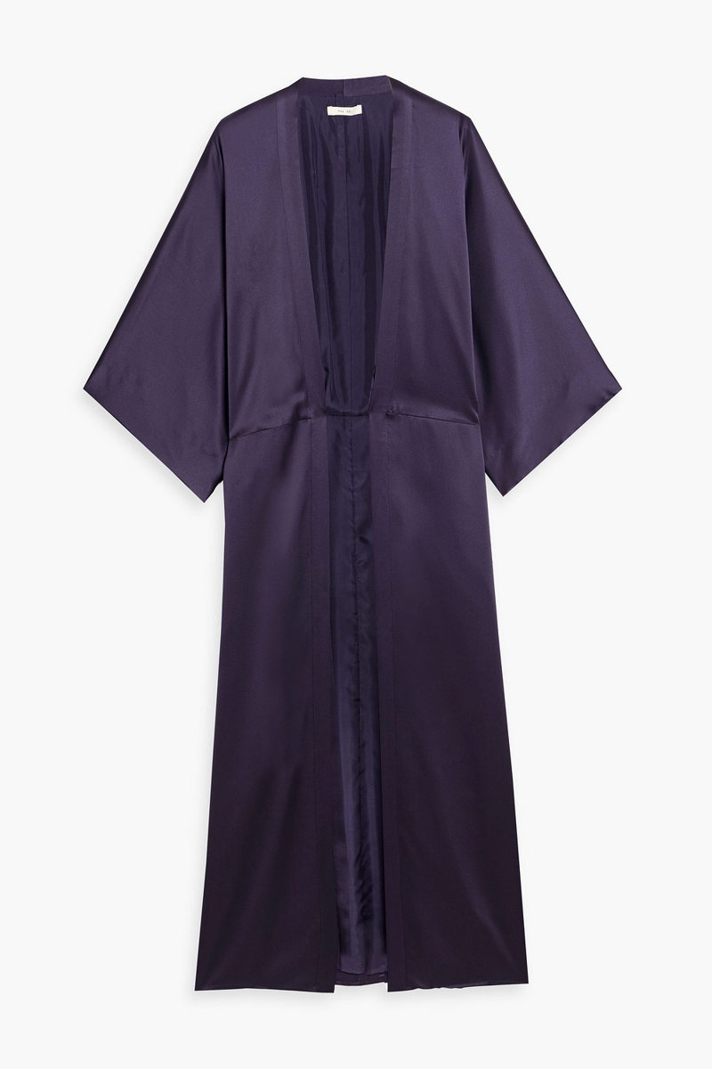the sei - silk-satin kimono - purple - us 0