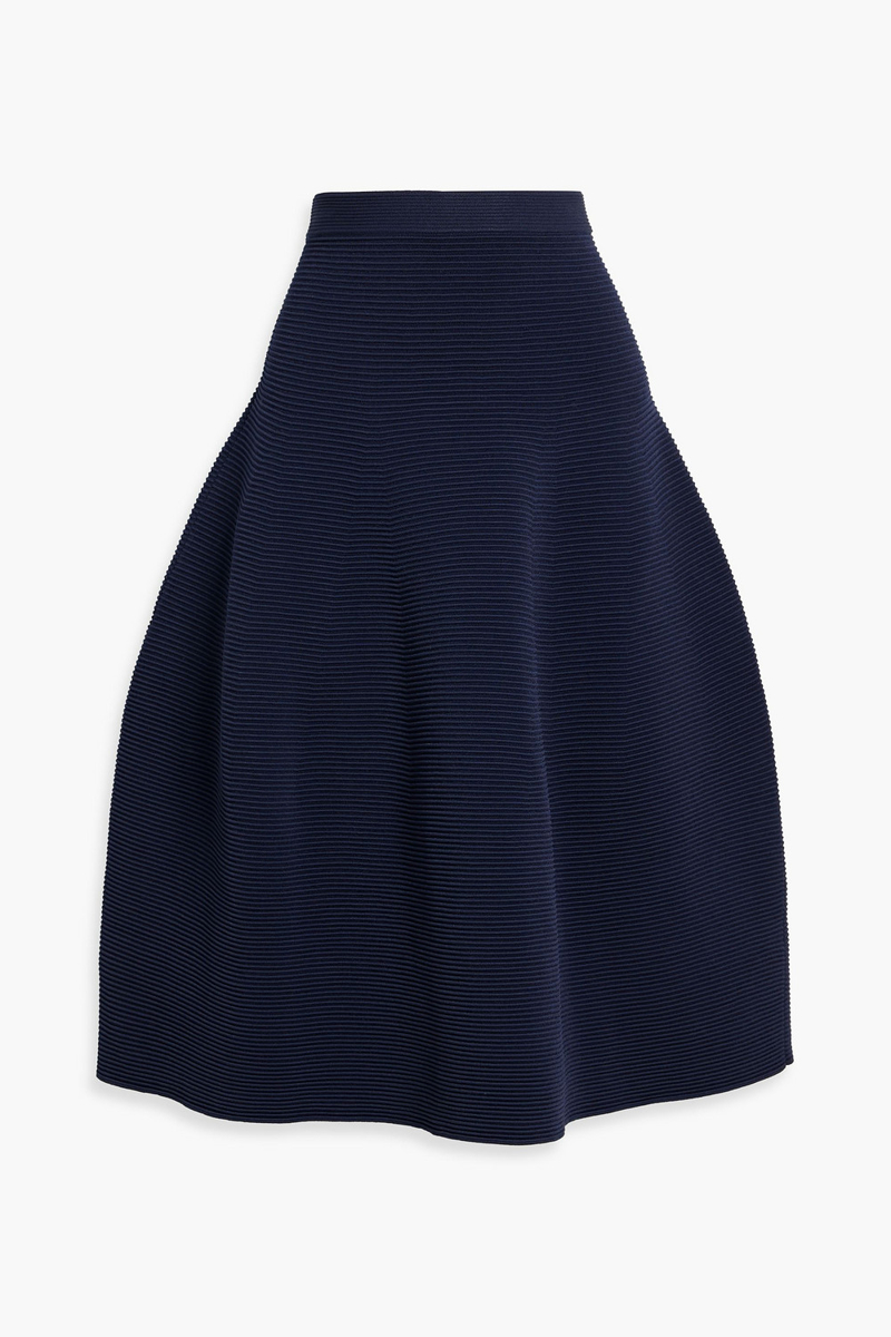 simkhai - jennifer ribbed-knit midi skirt - blue - xs