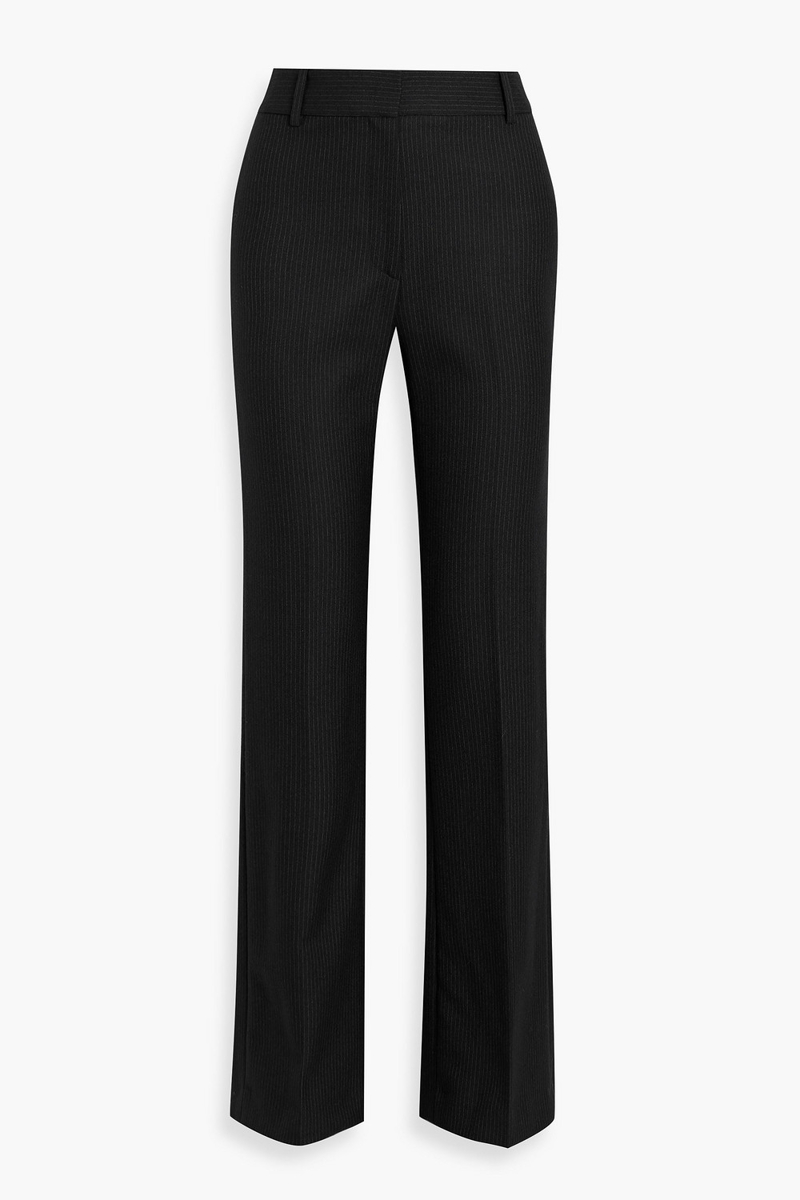 nili lotan - corette pinstriped wool-twill straight-leg pants - black - us 00