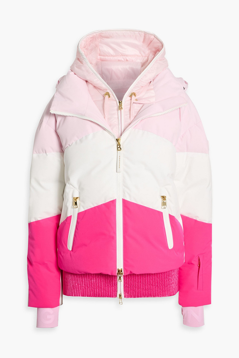 bogner - villa color-block quilted down ski jacket - pink - de 34