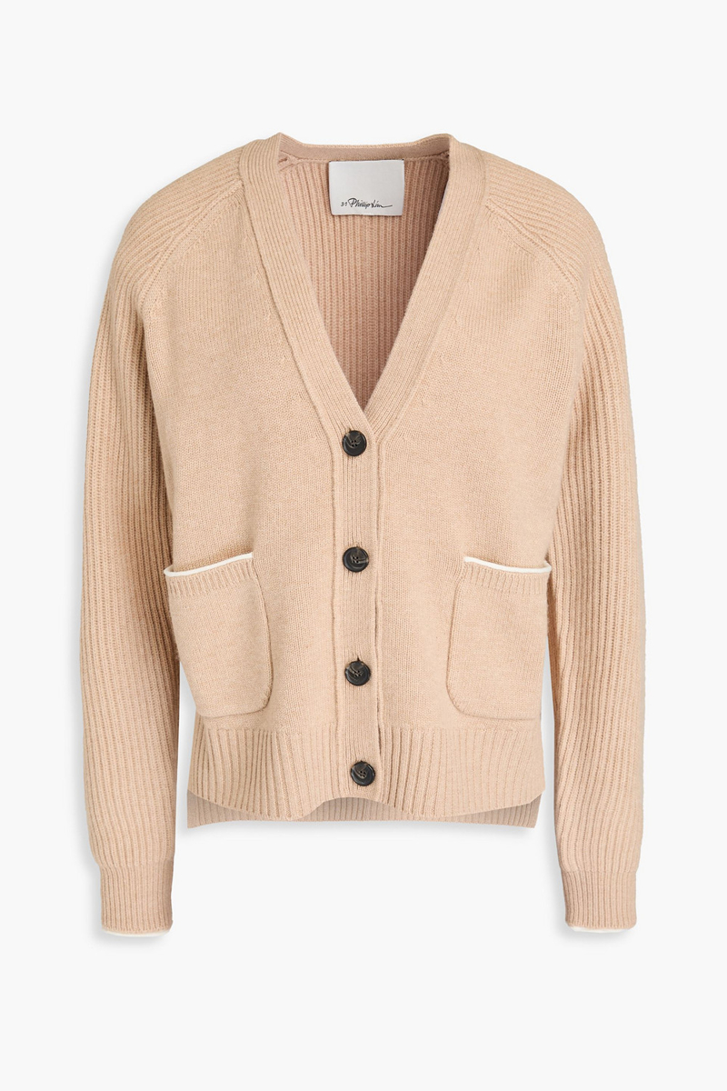 3.1 phillip lim - ribbed-knit cardigan - neutral - m