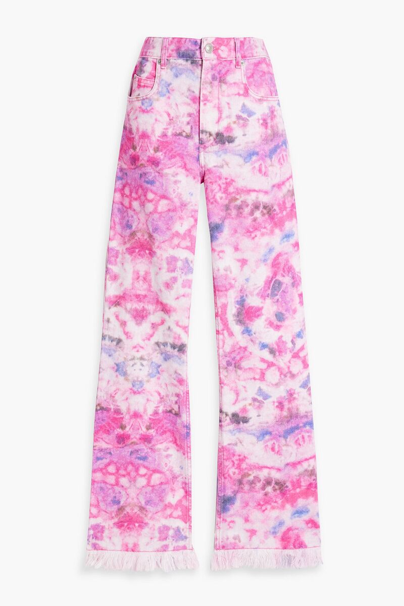 Marant Étoile - Belvira tie-dyed bootcut jeans - Pink - FR 34