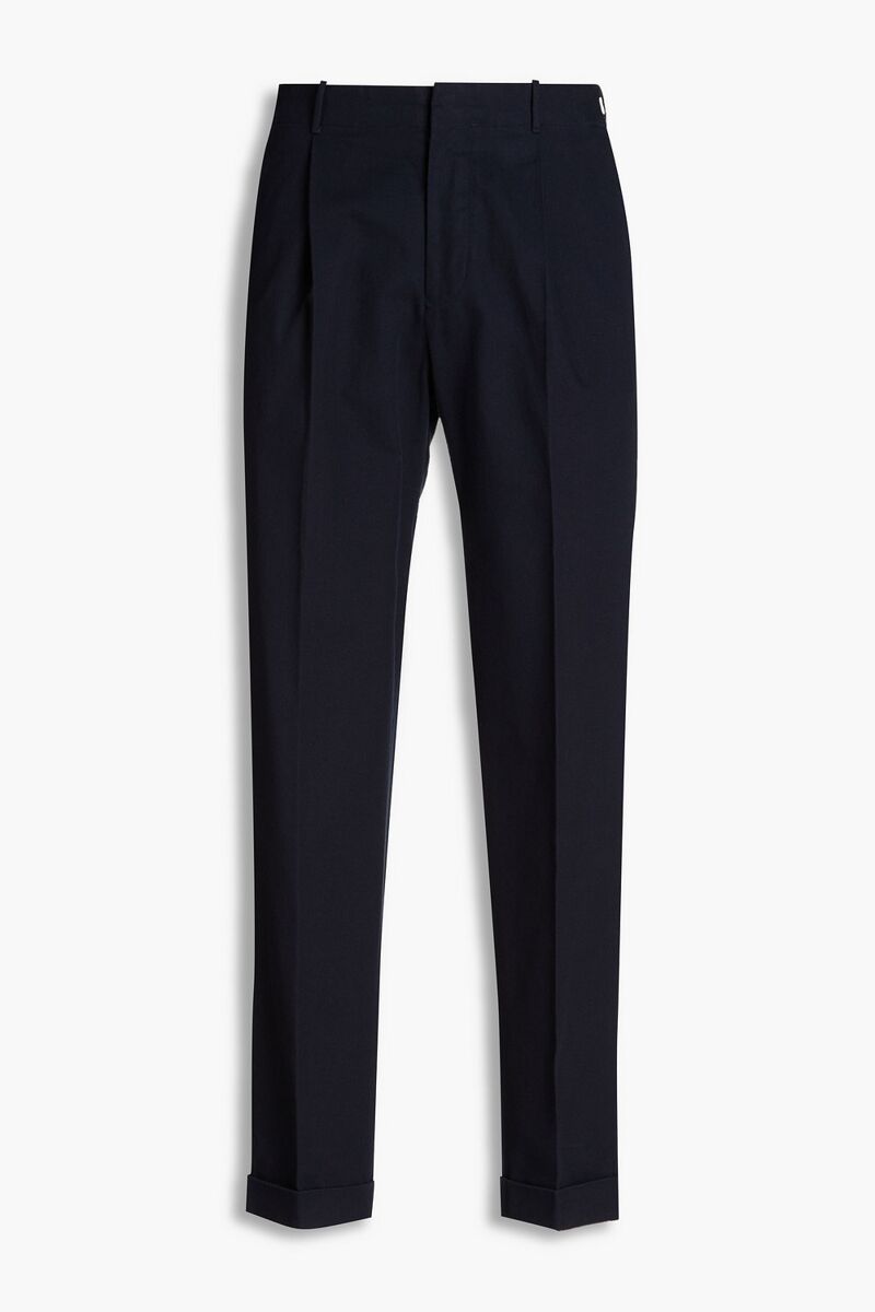 Slowear - Incotex pleated cotton pants - Blue - IT 54