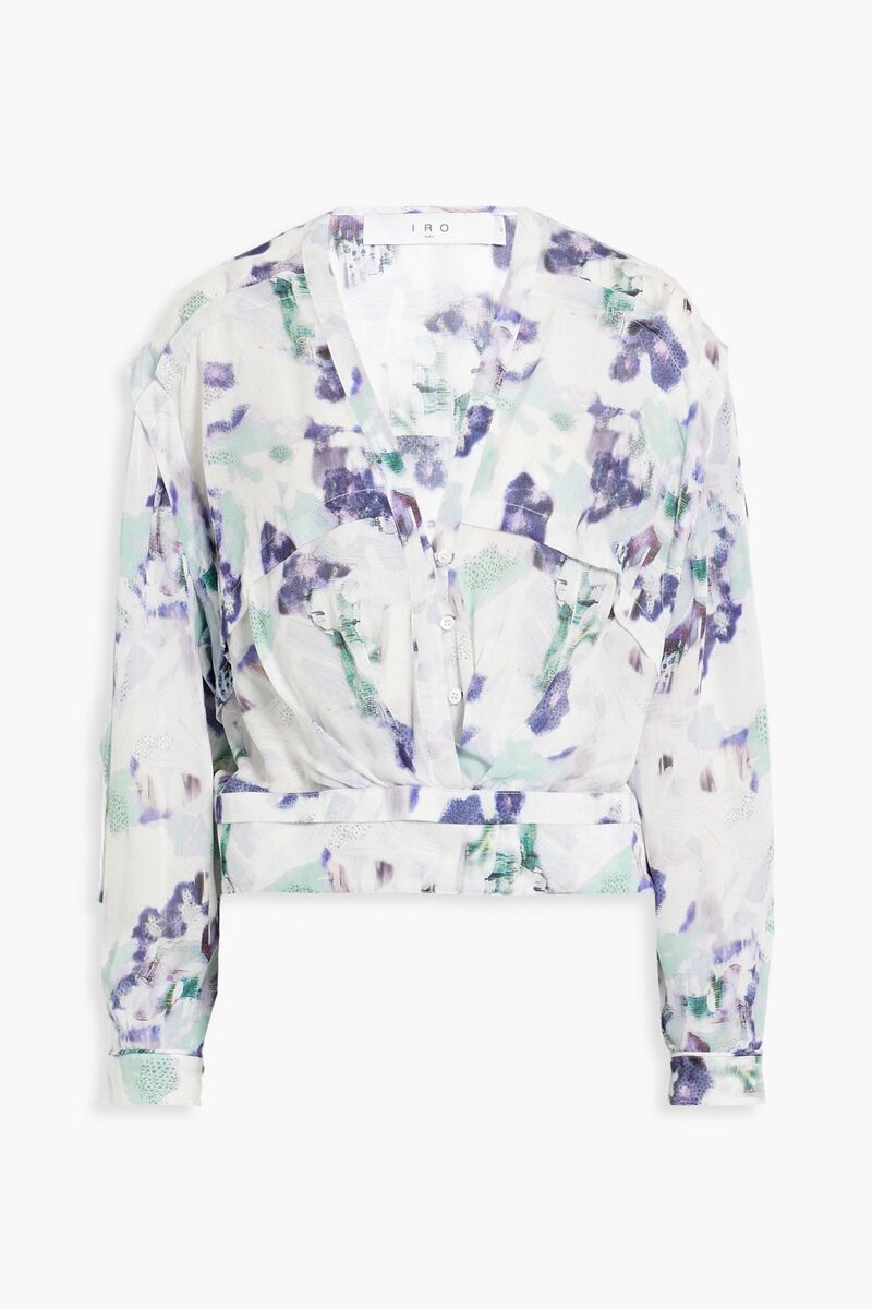IRO - Otaki printed chiffon blouse - White - FR 36