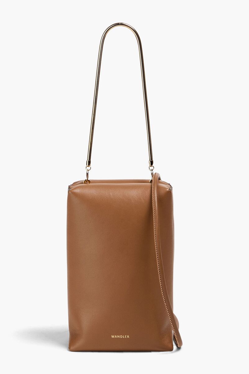 Wandler - Leo Box leather tote - Brown - OneSize