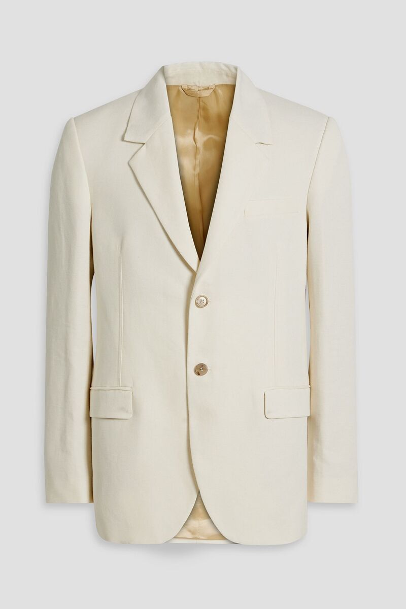 Acne Studios - Cotton and linen-blend blazer - White - IT 48