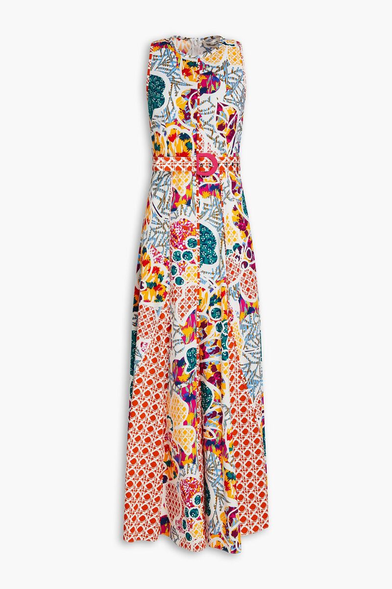 Diane von Furstenberg - Elliot printed stretch-cotton poplin maxi dress - Multicolor - M