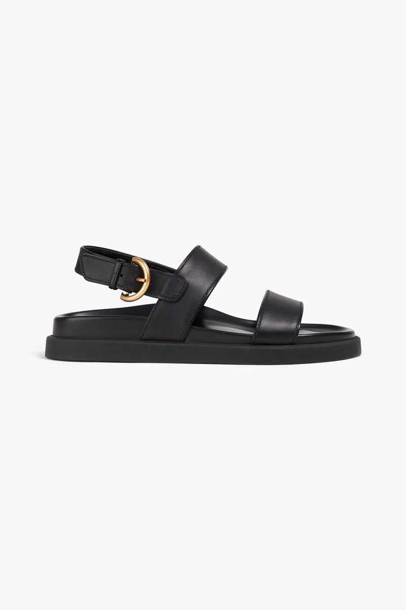 Gianvito Rossi - Bilbao leather slingback sandals - Black - EU 40
