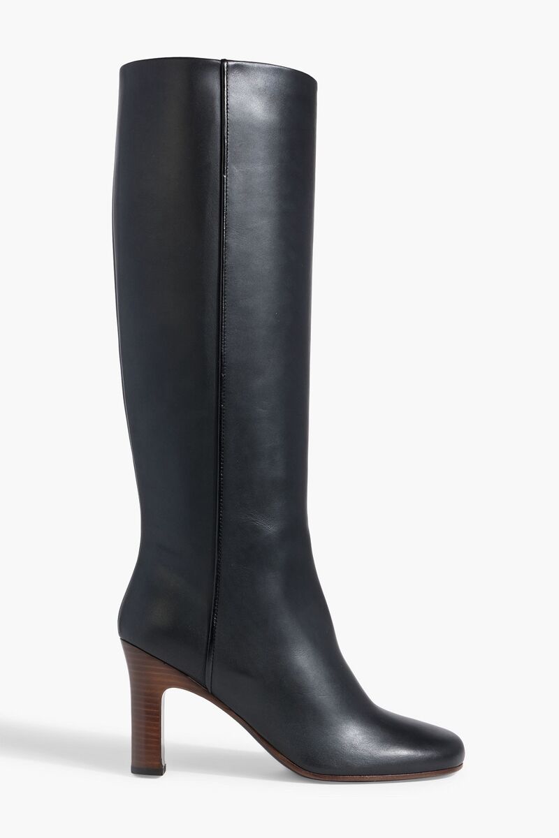 Co - Leather knee boots - Black - EU 35