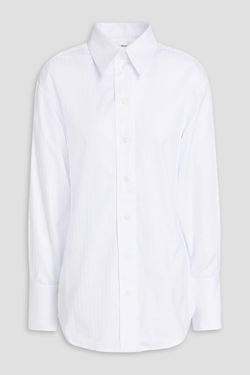 Victoria Beckham - Cotton-jacquard shirt - White - UK 12