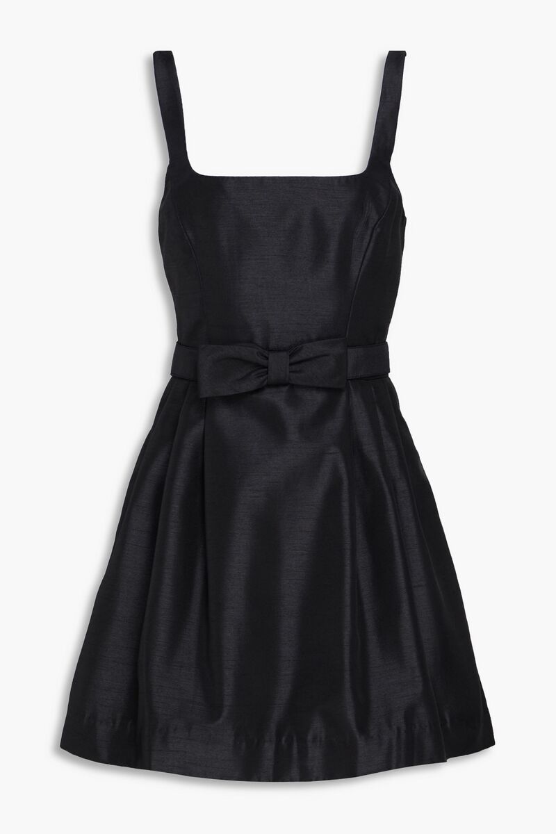 Nicholas - Bow-detailed taffeta mini dress - Black - US 8