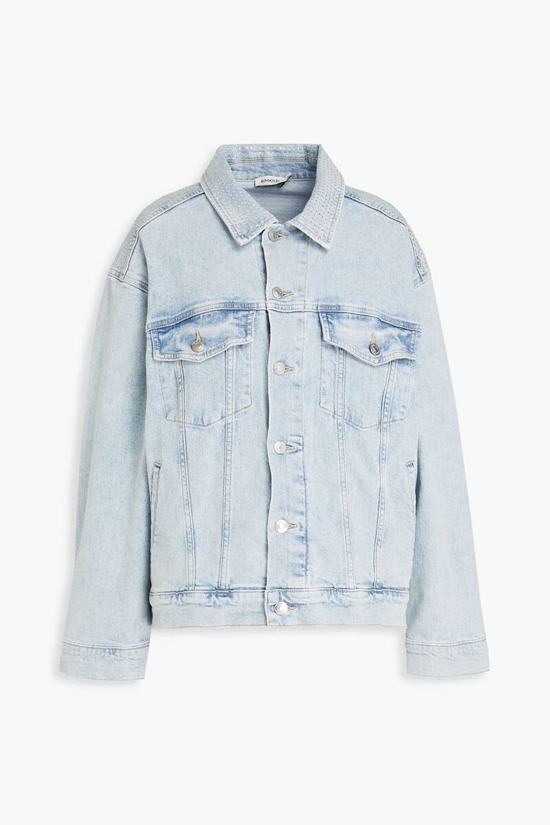 SIMKHAI - Lambert crystal-embellished denim jacket - Blue - S
