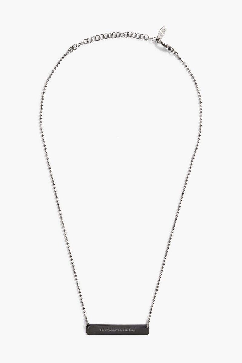Brunello Cucinelli - Gunmetal-tone bead-embellished necklace - Metallic - OneSize