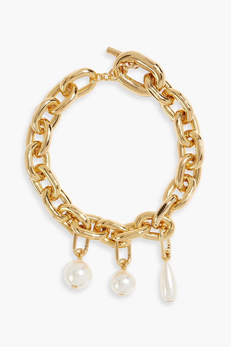 RABANNE - Gold-tone faux pearl necklace - Metallic - OneSize