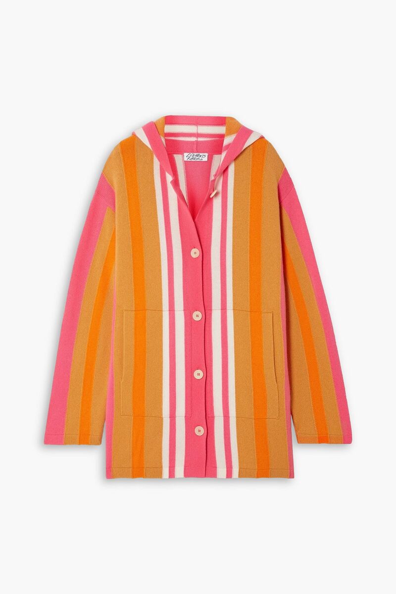 Clements Ribeiro - Arizona Baja striped cashmere hooded cardigan - Orange - S