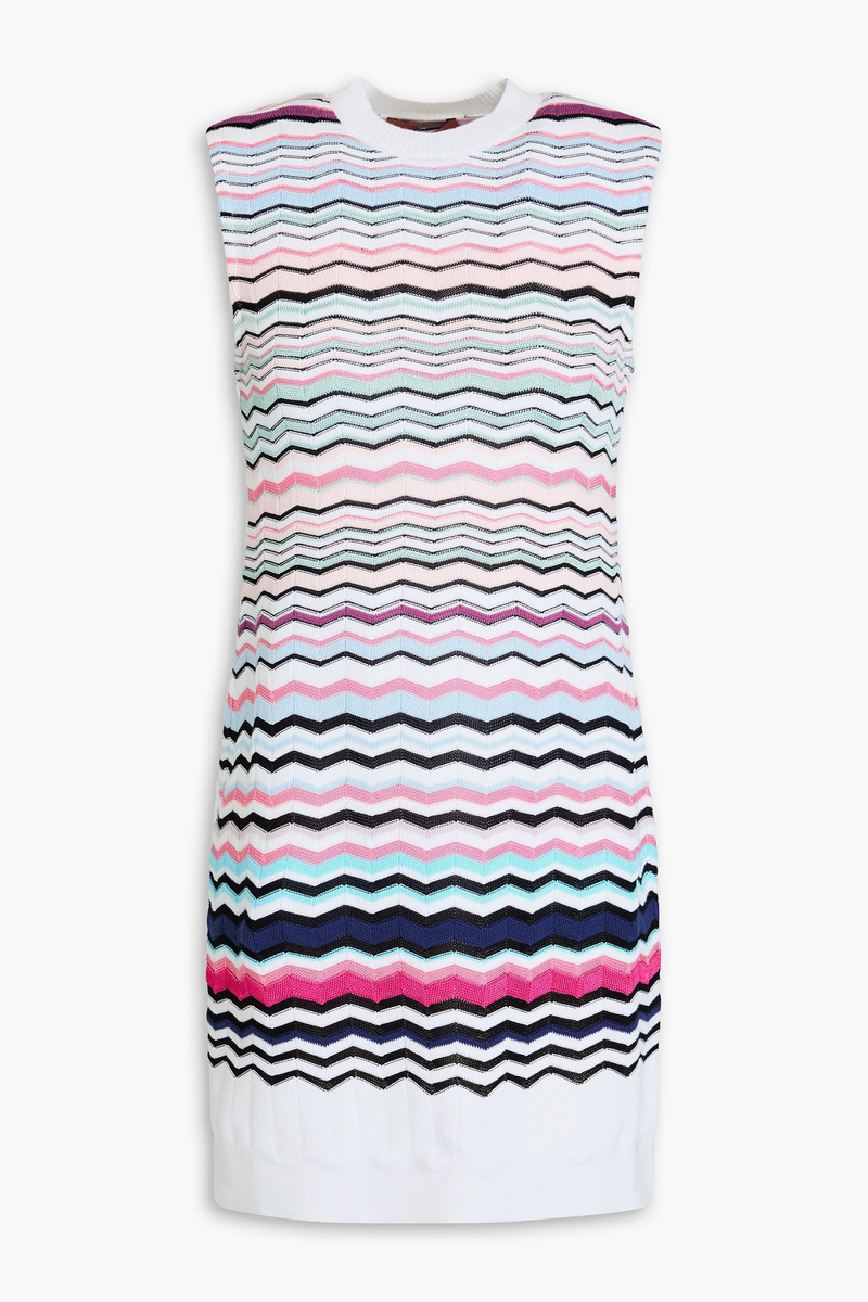 missoni - crochet-knit cotton-blend mini dress - multicolor - it 38