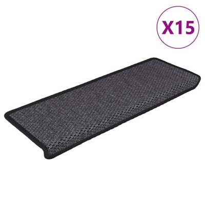 15x Self-adhesive Stair Mats Sisal-Look Stairs Protection Multi Colours ...