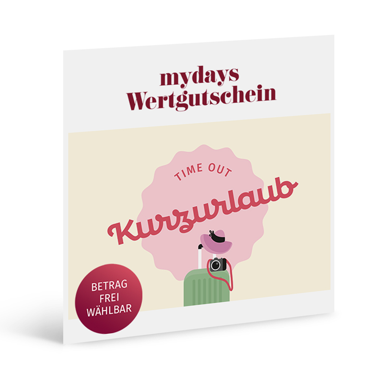 Flexibles Geschenk Kurzurlaub, mydays Erlebnisgutschein, als PDF ausdruckbar oder Versand mit Geschenkverpackung
