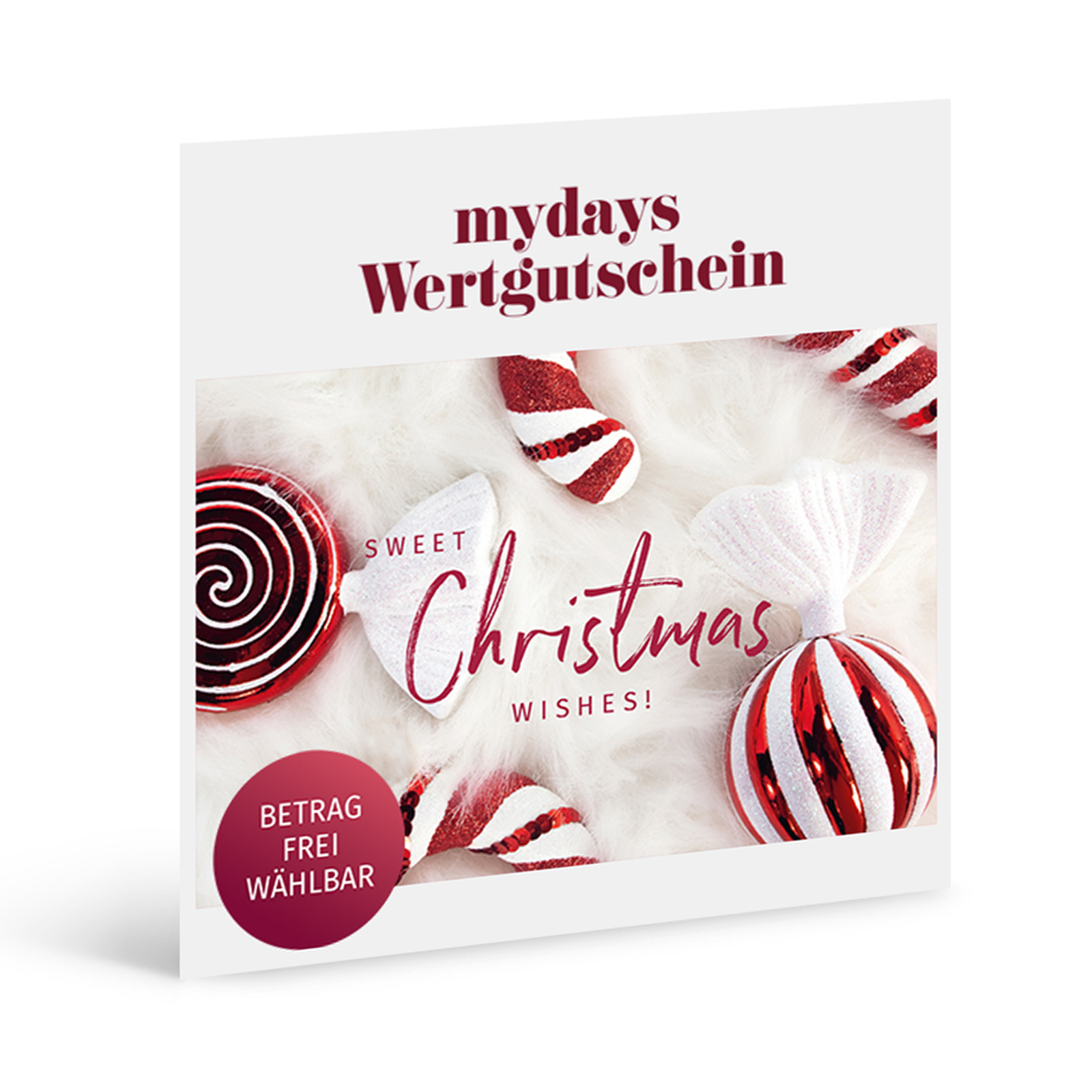 Flexibles Geschenk Christmas Wishes, mydays Erlebnisgutschein, als PDF ausdruckbar oder Versand mit Geschenkverpackung